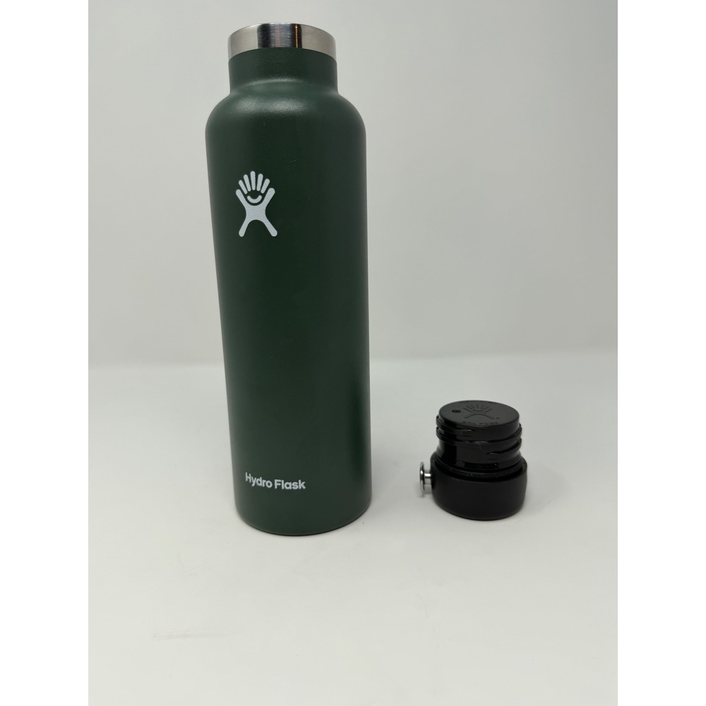 Hydro Flask 21 Oz Water Bottle Dark Green Standard Mouth Stainless Steel Bottle